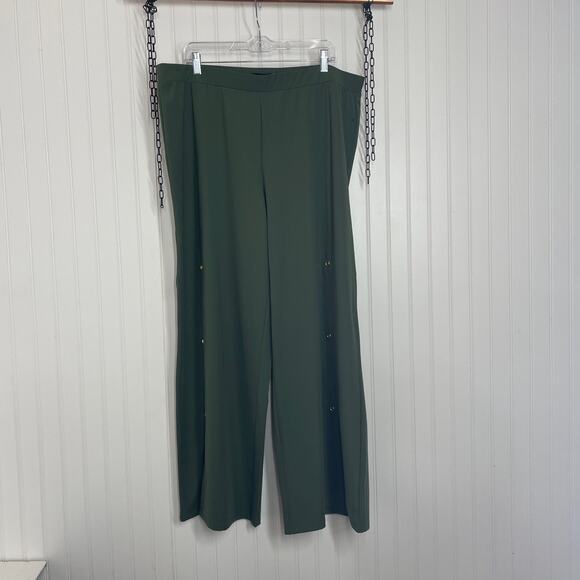 NWT AmberNoon II by Dr. Erum Ilyas SunKnit UPF 50 Wide-Leg Pants with Slit XL - Picture 1 of 9
